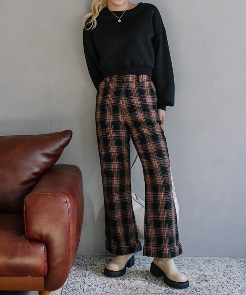 Flugge（フラッジー）の「volume sleeve short sweat/ボリュームスリーブショートスウェット（スウェット・レディース・グレー/アッシュ/ブラック・FREE）」の7枚目の写真