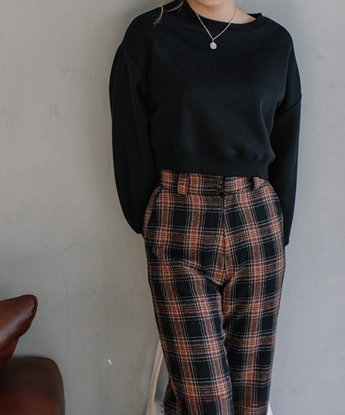 Flugge（フラッジー）の「volume sleeve short sweat/ボリュームスリーブショートスウェット（スウェット・レディース・グレー/アッシュ/ブラック・FREE）」の8枚目の写真