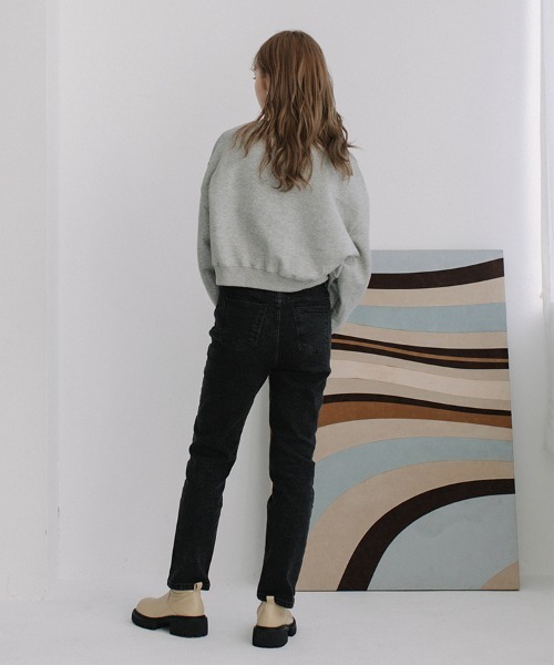 Flugge（フラッジー）の「volume sleeve short sweat/ボリュームスリーブショートスウェット（スウェット・レディース・グレー/アッシュ/ブラック・FREE）」の13枚目の写真