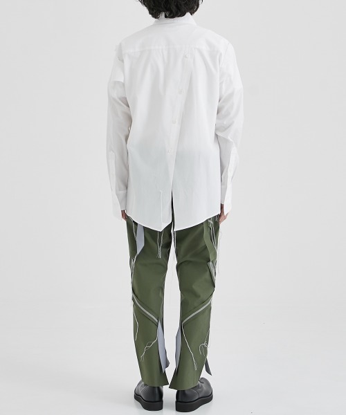 sulvam(サルバム)の「【sulvam / サルバム】SHOULDER LOCK OPEN SHIRTS / ショルダーロックオープンシャツ(シャツ/ブラウス・メンズ・ブラック/ホワイト・SMALL/MEDIUM)」の22枚目の写真