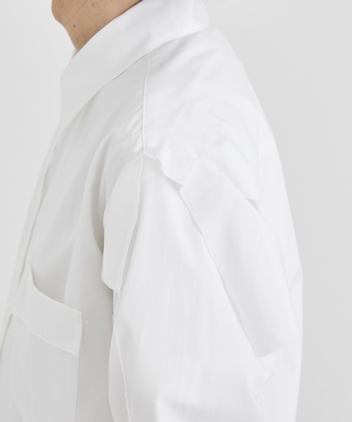 sulvam(サルバム)の「【sulvam / サルバム】SHOULDER LOCK OPEN SHIRTS / ショルダーロックオープンシャツ(シャツ/ブラウス・メンズ・ブラック/ホワイト・SMALL/MEDIUM)」の20枚目の写真