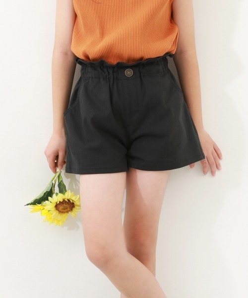 devirock（デビロック）の「ウエストフリルカラー ショートパンツ（その他パンツ・キッズ・ブラック/ダークグリーン/ライトグレー/パープル系その他/ダークオレンジ・100cm/110cm/120cm/130cm/140cm/150cm/160cm）」の2枚目の写真