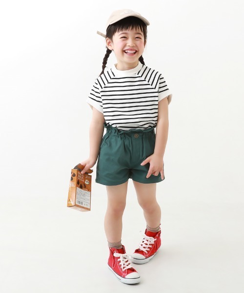 devirock（デビロック）の「ウエストフリルカラー ショートパンツ（その他パンツ・キッズ・ブラック/ダークグリーン/ライトグレー/パープル系その他/ダークオレンジ・100cm/110cm/120cm/130cm/140cm/150cm/160cm）」の6枚目の写真