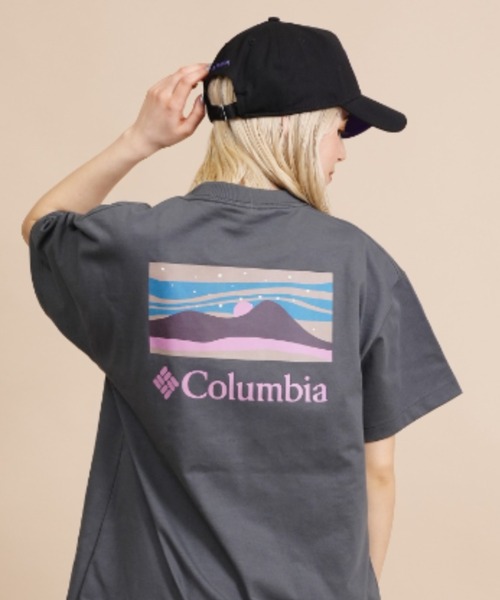 Columbia（コロンビア）の「【ムラサキスポーツ別注】columbia/コロンビア  ビッグシルエット/オーバーサイズ/バックプリントTシャツ PL9153（Tシャツ/カットソー・レディース・ブラック/グレー/ホワイト/カーキ・S/M/L）」の4枚目の写真