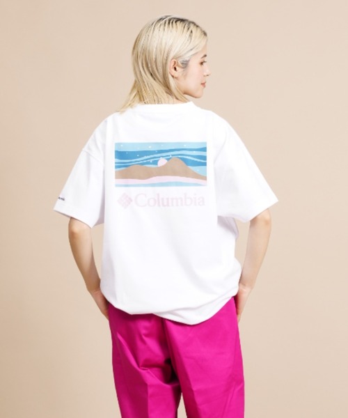 Columbia（コロンビア）の「【ムラサキスポーツ別注】columbia/コロンビア  ビッグシルエット/オーバーサイズ/バックプリントTシャツ PL9153（Tシャツ/カットソー・レディース・ブラック/グレー/ホワイト/カーキ・S/M/L）」の22枚目の写真