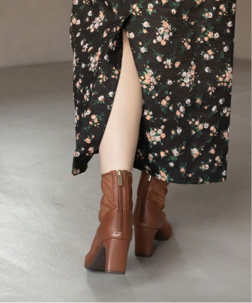 RANDA（ランダ）の「オープントゥシアーショートブーツ（ブーツ・レディース・ブラウン/ピンク/アイボリー・LL/S/M/L）」の10枚目の写真