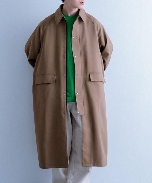 ITEMS URBANRESEARCH(アイテムズ アーバンリサーチ)の「ポリツイル ステンカラーオーバーコート(ステンカラーコート・メンズ・モカ/ブラック・MEDIUM/LARGE)」の9枚目の写真