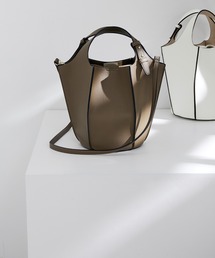 ROPE' | 【一部直営店舗・WEB限定】パネルプリーツミドルバッグ/ポーチ付き(ハンドバッグ)