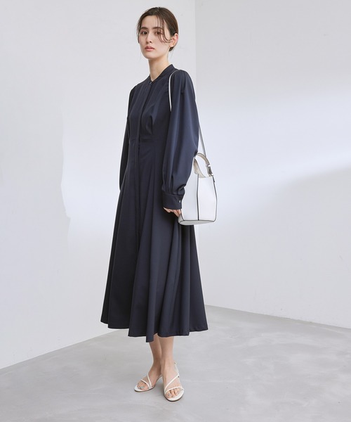 ROPE'（ロペ）の「【一部直営店舗・WEB限定】パネルプリーツミドルバッグ/ポーチ付き（ハンドバッグ・レディース・ミント/ホワイト/ベージュ系その他・FREE）」の7枚目の写真