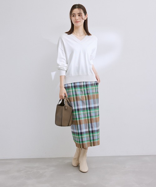 ROPE'（ロペ）の「【一部直営店舗・WEB限定】パネルプリーツミドルバッグ/ポーチ付き（ハンドバッグ・レディース・ミント/ホワイト/ベージュ系その他・FREE）」の11枚目の写真