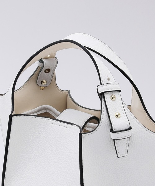 ROPE'（ロペ）の「【一部直営店舗・WEB限定】パネルプリーツミドルバッグ/ポーチ付き（ハンドバッグ・レディース・ミント/ホワイト/ベージュ系その他・FREE）」の20枚目の写真