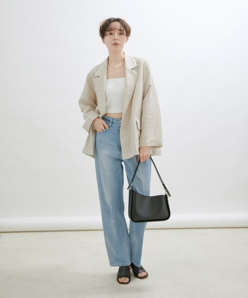 SALON adam et rope'（サロン アダム エ ロペ）の「アシンメトリーワンハンドルバッグ（ハンドバッグ・レディース・ブルー/ホワイト/ブラック・FREE）」の6枚目の写真