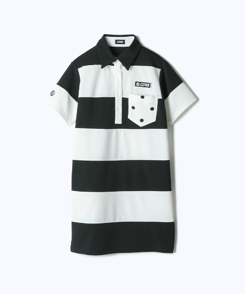CPG ポロワンピース 黒/白 CPG ポロワンピース 黒/白 CPG ポロワンピース 黒/白 CPG GOLF