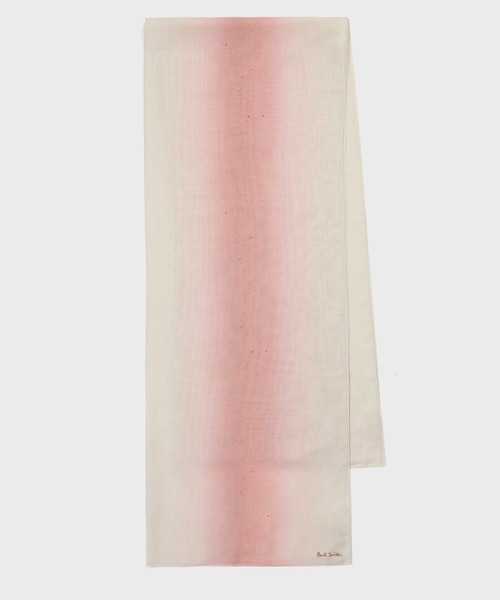 Paul Smith（ポールスミス）の「ウィメンズ "Untitled Stripe" プリントスカーフ / 135635 CR1（ストール/ショール・レディース・レッド/グリーン・FREE）」の2枚目の写真