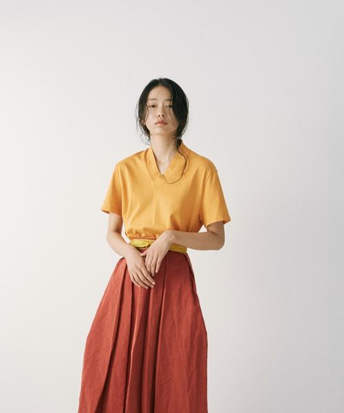 和ROBE(ワローブ)の「JUBAN TEE(Tシャツ/カットソー・メンズ・ホワイト/グレー/ネイビー/カーキ/ライトグレー/ダークネイビー/アッシュグレー/グリーン/ブラウン/ブラック/ターコイズブルー/オレンジ/ベージュ/ワインレッド/プラム/エメラルド/パープル系/ダークカーキ・1/3/2/4/5)」の18枚目の写真