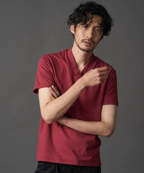 和ROBE(ワローブ)の「JUBAN TEE(Tシャツ/カットソー・メンズ・ホワイト/グレー/ネイビー/カーキ/ライトグレー/ダークネイビー/アッシュグレー/グリーン/ブラウン/ブラック/ターコイズブルー/オレンジ/ベージュ/ワインレッド/プラム/エメラルド/パープル系/ダークカーキ・1/3/2/4/5)」の17枚目の写真