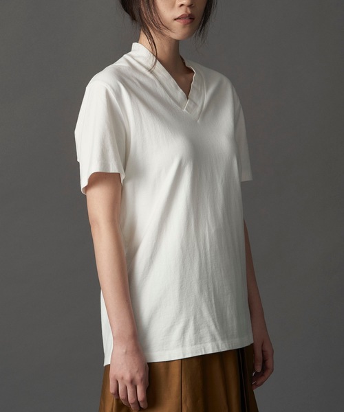 和ROBE(ワローブ)の「JUBAN TEE(Tシャツ/カットソー・メンズ・ホワイト/グレー/ネイビー/カーキ/ライトグレー/ダークネイビー/アッシュグレー/グリーン/ブラウン/ブラック/ターコイズブルー/オレンジ/ベージュ/ワインレッド/プラム/エメラルド/パープル系/ダークカーキ・1/3/2/4/5)」の21枚目の写真