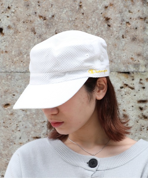 Champion(チャンピオン)の「【Champion】Wメッシュワークキャップ 182-0019(キャップ・メンズ・オフホワイト/ブラック・FREE)」の1枚目の写真