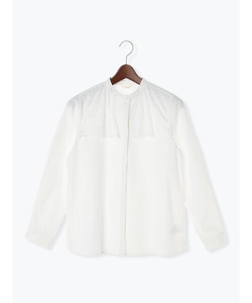 Te chichi（テチチ）の「ストライプアソートヨークレースブラウス（シャツ/ブラウス・レディース・オフホワイト/ネイビー・ﾌﾘ-）」の18枚目の写真