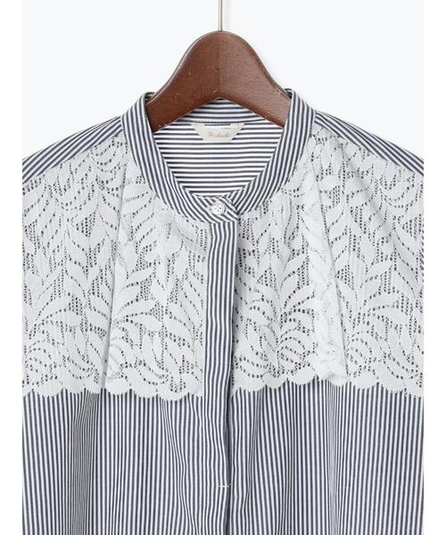 Te chichi（テチチ）の「ストライプアソートヨークレースブラウス（シャツ/ブラウス・レディース・オフホワイト/ネイビー・ﾌﾘ-）」の21枚目の写真