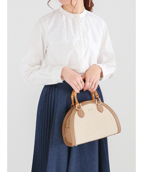 Te chichi（テチチ）の「ストライプアソートヨークレースブラウス（シャツ/ブラウス・レディース・オフホワイト/ネイビー・ﾌﾘ-）」の5枚目の写真