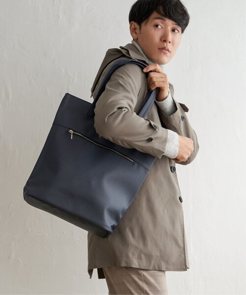 ikka(イッカ)の「レザータッチサフィアーノトート(トートバッグ・メンズ・ブラック/ネイビー/ダークネイビー/ダークブラウン/モカ・FREE)」の15枚目の写真