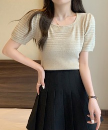 ニット半袖Tシャツ