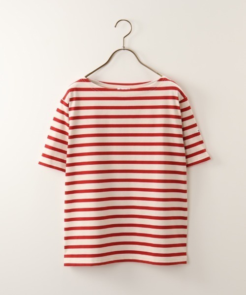 ORCIVAL（オーシバル）の「[ORCIVAL/オーシバル] ボートネック ショートスリーブTシャツ（Tシャツ/カットソー・レディース・レッド/グレイッシュベージュ/ブルー・1）」の6枚目の写真