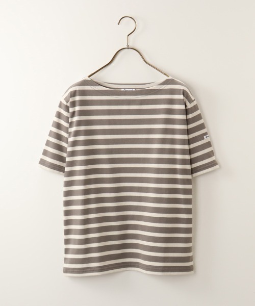 ORCIVAL（オーシバル）の「[ORCIVAL/オーシバル] ボートネック ショートスリーブTシャツ（Tシャツ/カットソー・レディース・レッド/グレイッシュベージュ/ブルー・1）」の7枚目の写真