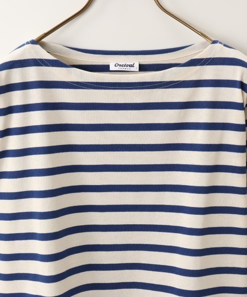ORCIVAL（オーシバル）の「[ORCIVAL/オーシバル] ボートネック ショートスリーブTシャツ（Tシャツ/カットソー・レディース・レッド/グレイッシュベージュ/ブルー・1）」の10枚目の写真