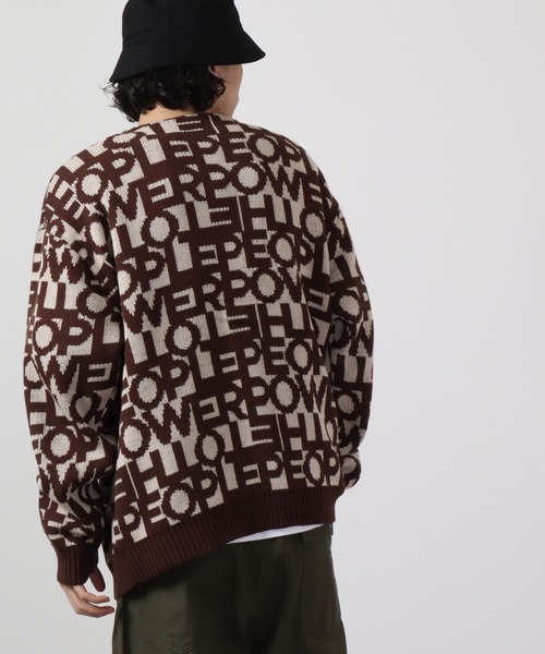 POWER TO THE PEOPLE（パワートゥーザピープル）の「POWER TO THE PEOPLE ニットカーディガンレトロ総柄（カーディガン/ボレロ・メンズ・モカ・L/LL/M）」の7枚目の写真