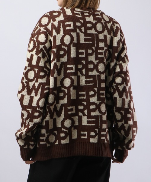 POWER TO THE PEOPLE（パワートゥーザピープル）の「POWER TO THE PEOPLE ニットカーディガンレトロ総柄（カーディガン/ボレロ・メンズ・モカ・L/LL/M）」の15枚目の写真