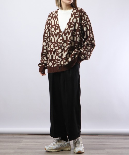 POWER TO THE PEOPLE（パワートゥーザピープル）の「POWER TO THE PEOPLE ニットカーディガンレトロ総柄（カーディガン/ボレロ・メンズ・モカ・L/LL/M）」の17枚目の写真