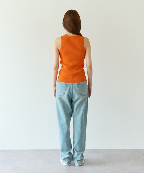 ECRIRE(エクリール)の「アメリカンスリーブ リブニットタンクトップ(タンクトップ・レディース・オレンジ/イエロー/アイボリー/ブラック・M)」の14枚目の写真