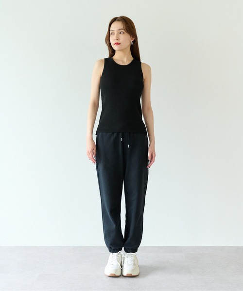 ECRIRE(エクリール)の「アメリカンスリーブ リブニットタンクトップ(タンクトップ・レディース・オレンジ/イエロー/アイボリー/ブラック・M)」の5枚目の写真