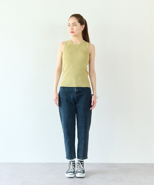 ECRIRE(エクリール)の「アメリカンスリーブ リブニットタンクトップ(タンクトップ・レディース・オレンジ/イエロー/アイボリー/ブラック・M)」の9枚目の写真