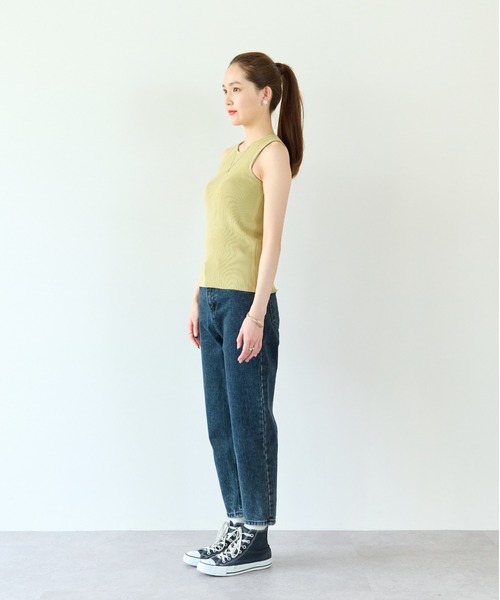 ECRIRE(エクリール)の「アメリカンスリーブ リブニットタンクトップ(タンクトップ・レディース・オレンジ/イエロー/アイボリー/ブラック・M)」の10枚目の写真