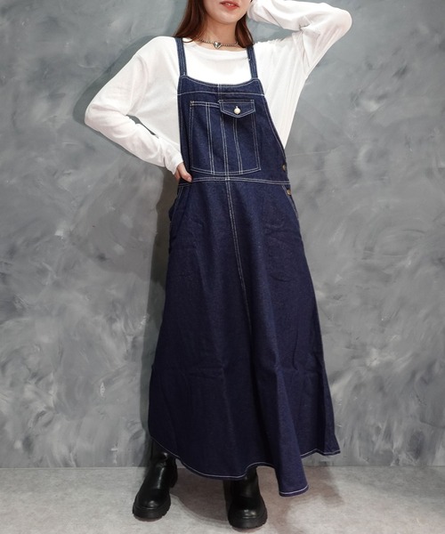 CORNERS(コーナーズ)の「フレアジャンパースカート(ジャンパースカート・レディース・ブラック/ベージュ/カーキ/ブラック系その他/ブルー・FREE)」の5枚目の写真