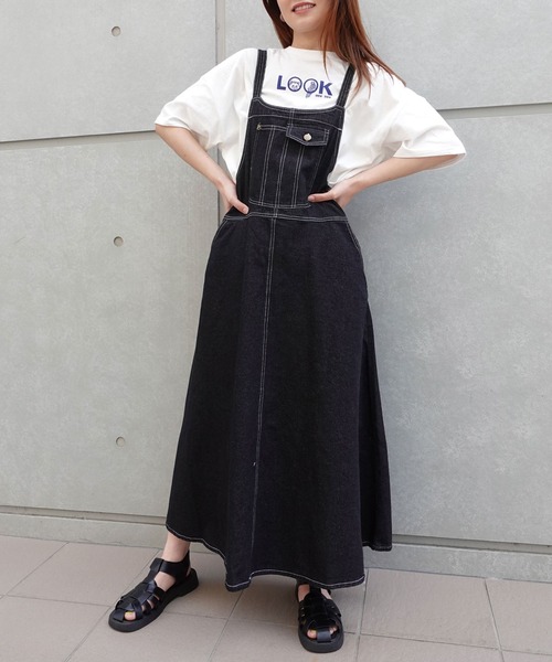 CORNERS(コーナーズ)の「フレアジャンパースカート(ジャンパースカート・レディース・ブラック/ベージュ/カーキ/ブラック系その他/ブルー・FREE)」の11枚目の写真