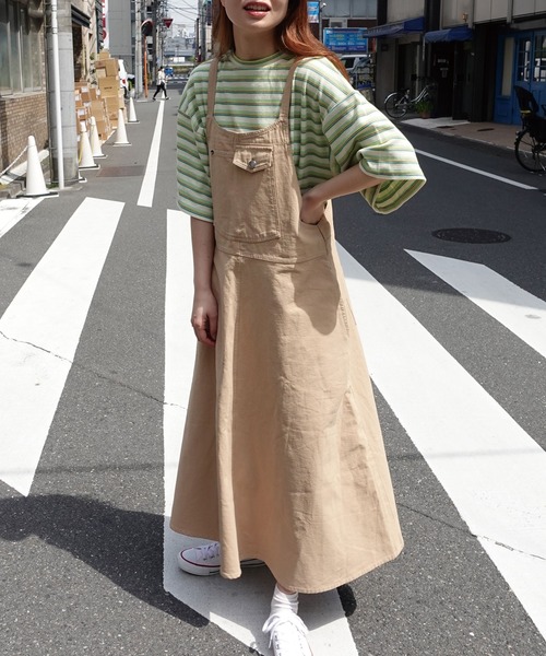 CORNERS(コーナーズ)の「フレアジャンパースカート(ジャンパースカート・レディース・ブラック/ベージュ/カーキ/ブラック系その他/ブルー・FREE)」の16枚目の写真