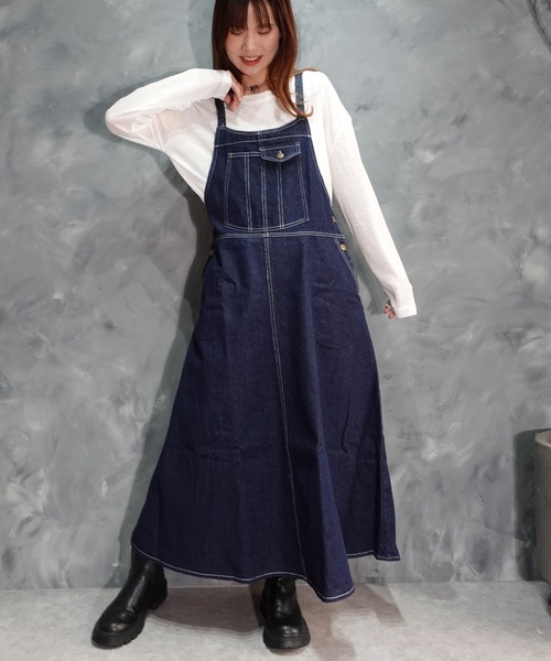 CORNERS(コーナーズ)の「フレアジャンパースカート(ジャンパースカート・レディース・ブラック/ベージュ/カーキ/ブラック系その他/ブルー・FREE)」の18枚目の写真