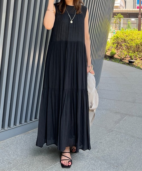 un dix cors（アンディコール）の「ティアードノースリワンピース（ワンピース・レディース・レッド/ブラック・FREE）」の2枚目の写真