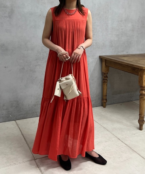 un dix cors（アンディコール）の「ティアードノースリワンピース（ワンピース・レディース・レッド/ブラック・FREE）」の8枚目の写真