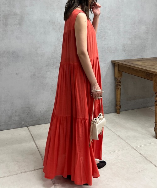 un dix cors（アンディコール）の「ティアードノースリワンピース（ワンピース・レディース・レッド/ブラック・FREE）」の9枚目の写真