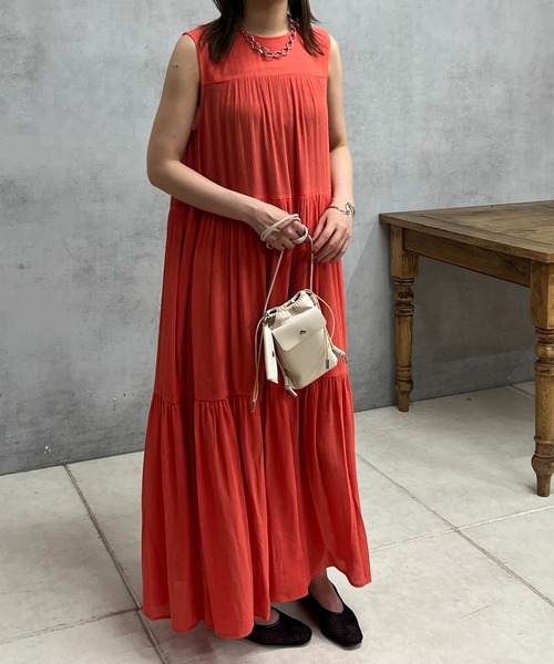 un dix cors（アンディコール）の「ティアードノースリワンピース（ワンピース・レディース・レッド/ブラック・FREE）」の11枚目の写真