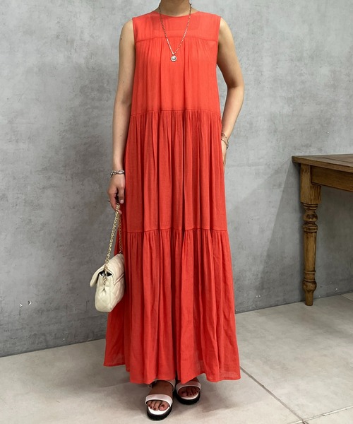 un dix cors（アンディコール）の「ティアードノースリワンピース（ワンピース・レディース・レッド/ブラック・FREE）」の3枚目の写真