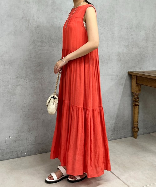 un dix cors（アンディコール）の「ティアードノースリワンピース（ワンピース・レディース・レッド/ブラック・FREE）」の5枚目の写真