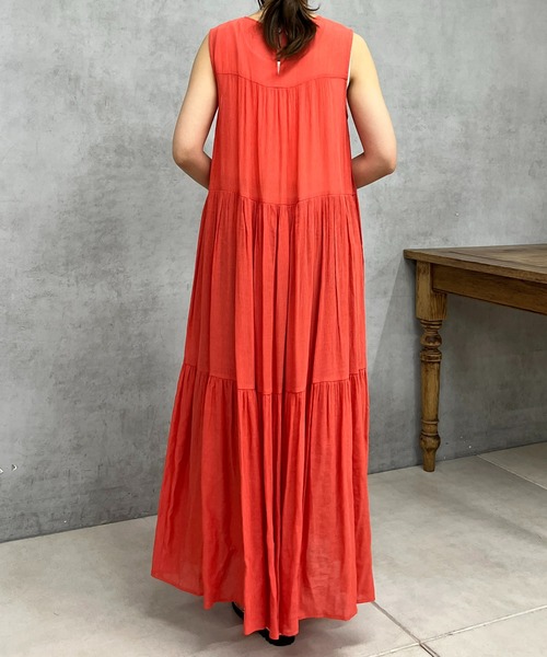 un dix cors（アンディコール）の「ティアードノースリワンピース（ワンピース・レディース・レッド/ブラック・FREE）」の6枚目の写真