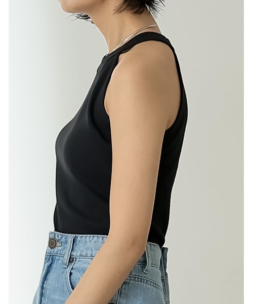 Re:EDIT（リエディ）の「[2023 SUMMER COLLECTION]テレコリブアメリカンスリーブタンクトップ（タンクトップ・レディース・ブラック/ホワイト/ブルー/ブラウン・MEDIUM/LARGE）」の11枚目の写真