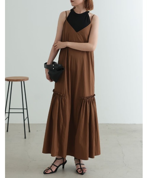 Re:EDIT（リエディ）の「[2023 SUMMER COLLECTION]テレコリブアメリカンスリーブタンクトップ（タンクトップ・レディース・ブラック/ホワイト/ブルー/ブラウン・MEDIUM/LARGE）」の14枚目の写真